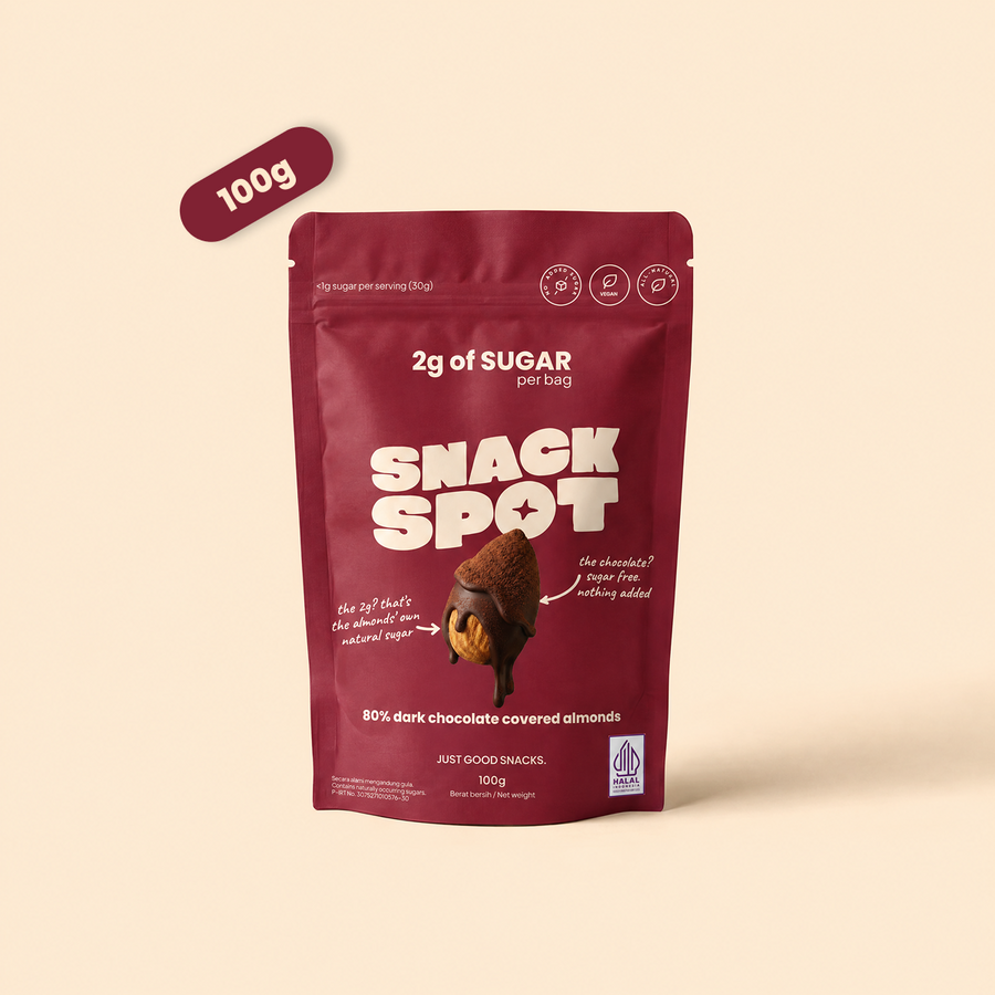 80% Dark Chocolate covered Almonds - 100g