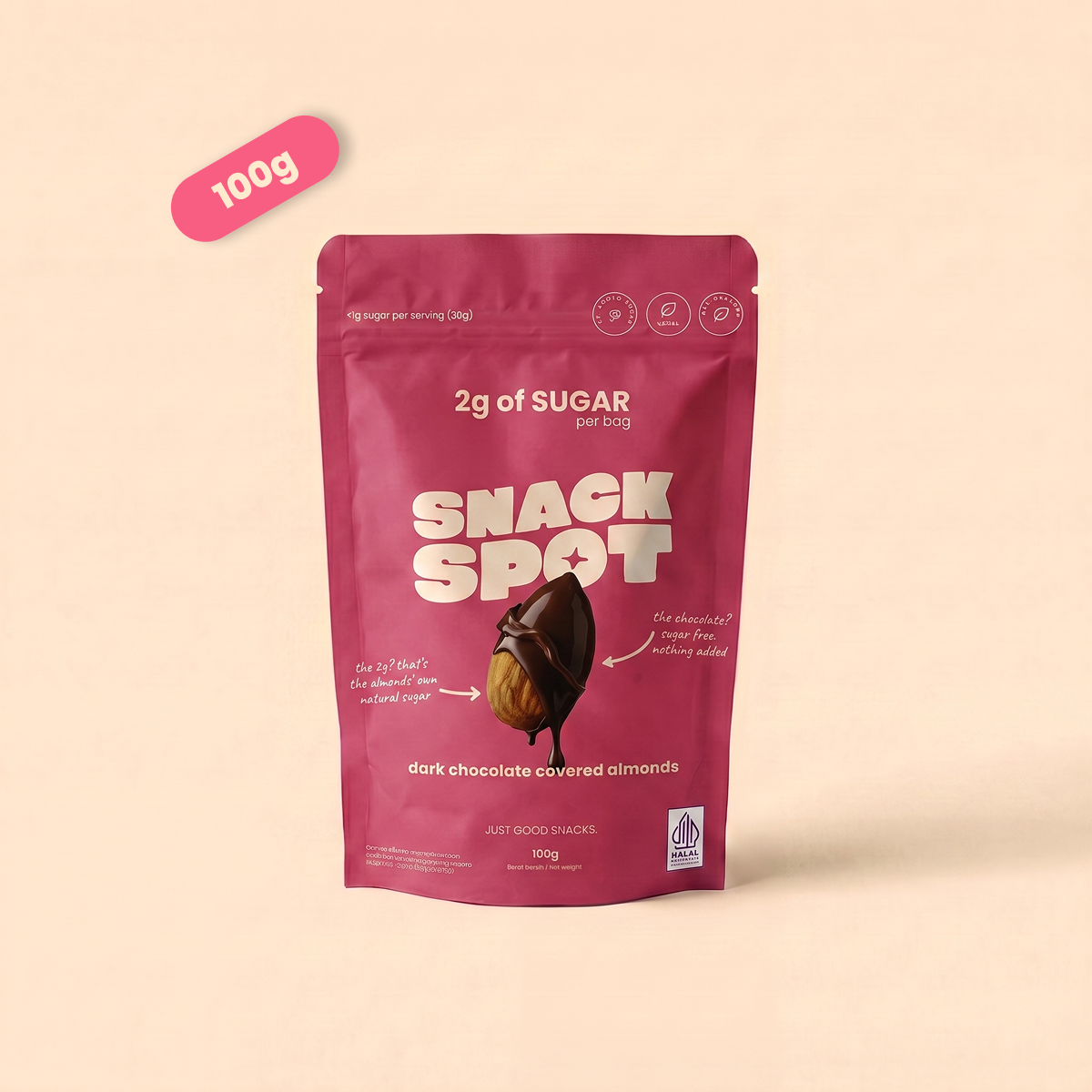 Dark Chocolate covered Almonds - 100g