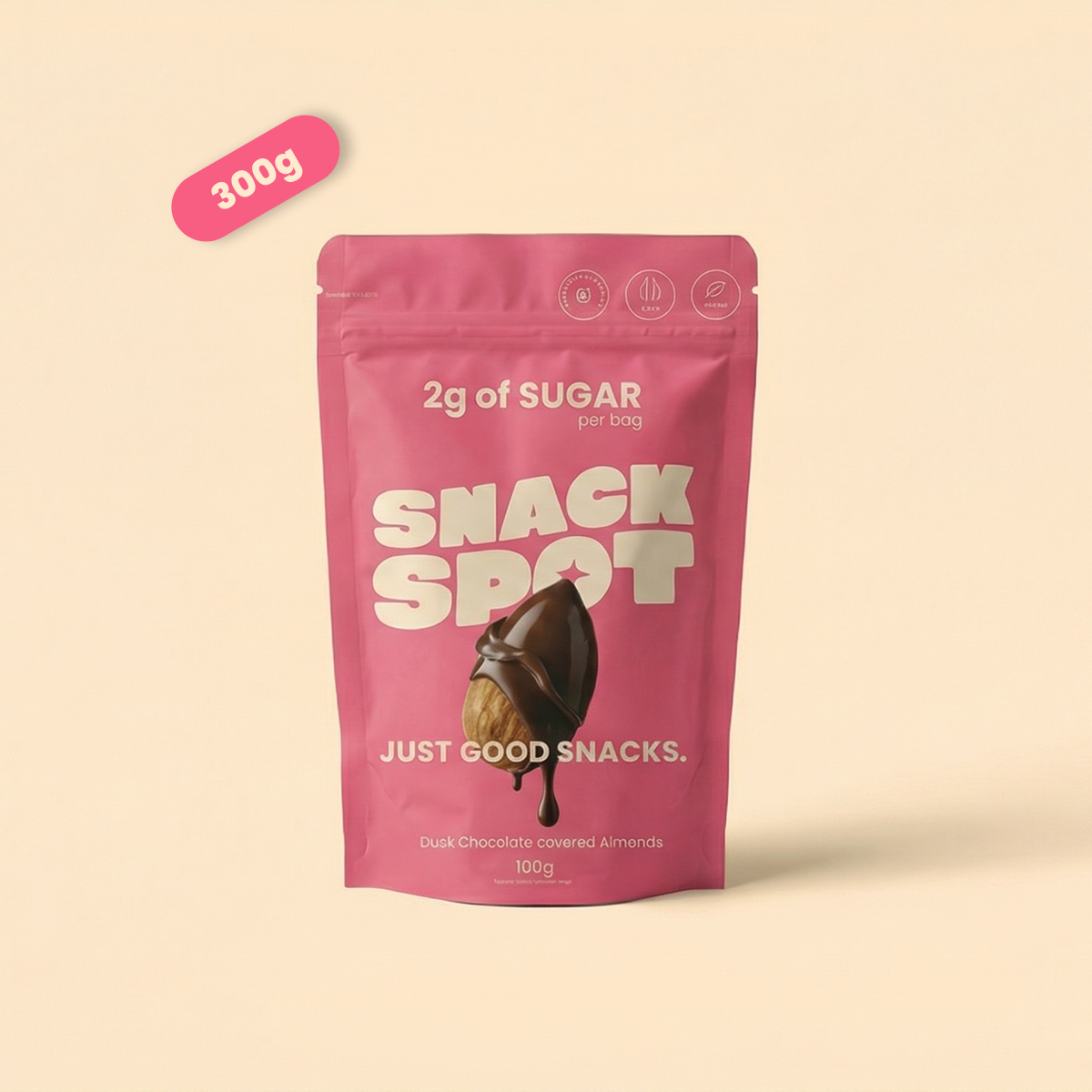 Dark Chocolate covered Almonds - 300g