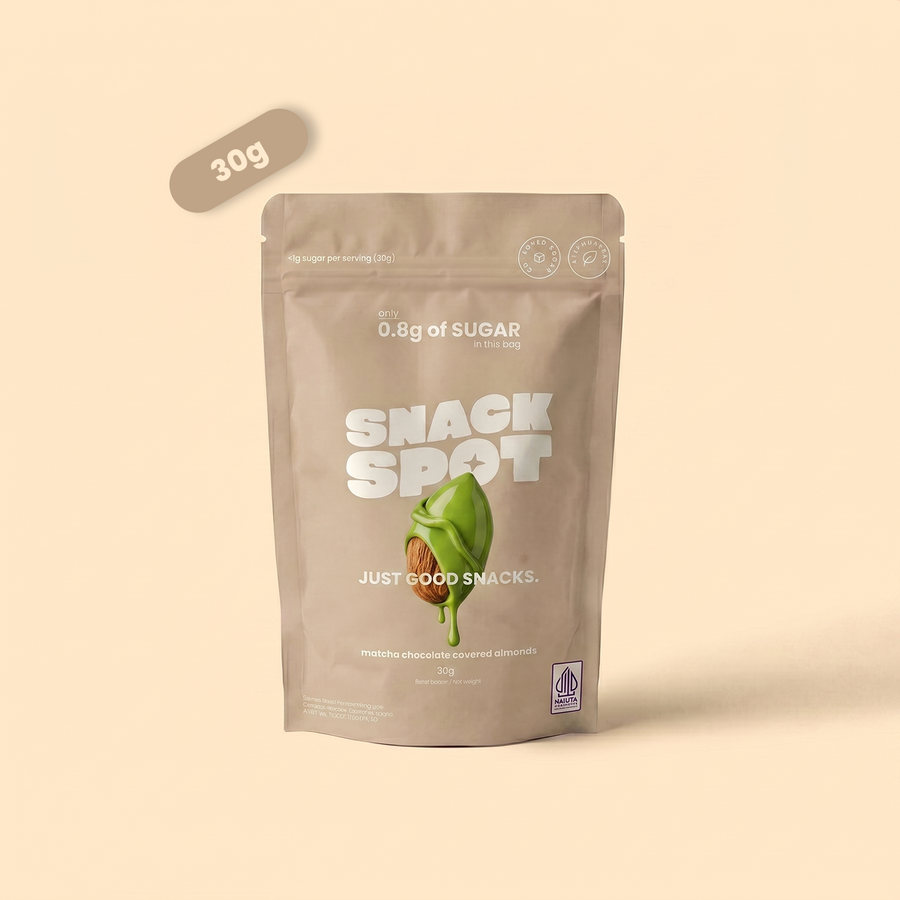 Matcha Chocolate covered Almonds - 30g