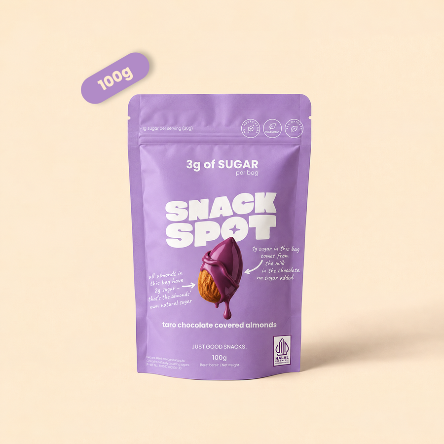 Taro Chocolate covered Almonds - 100g