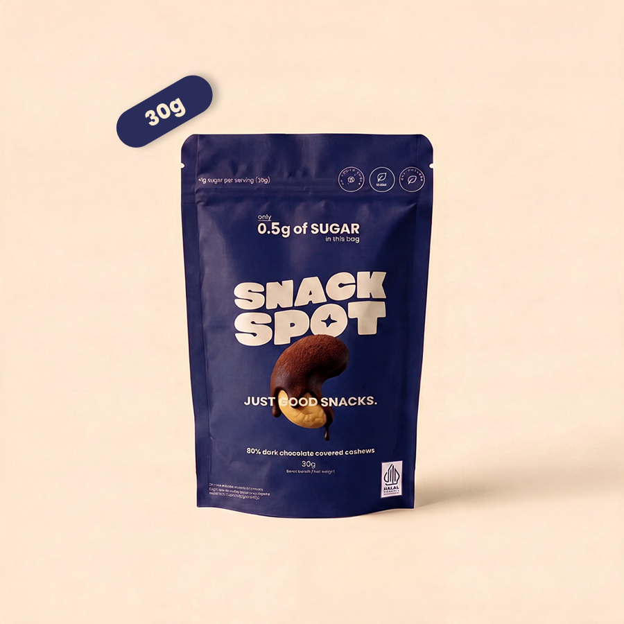 80% Dark Chocolate covered Cashews - 30g