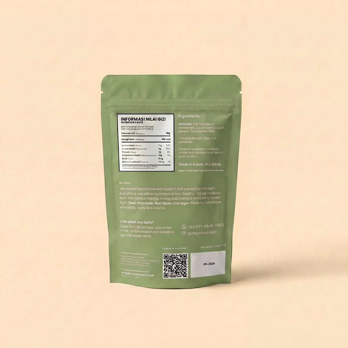 Matcha Chocolate covered Cashews - 30g
