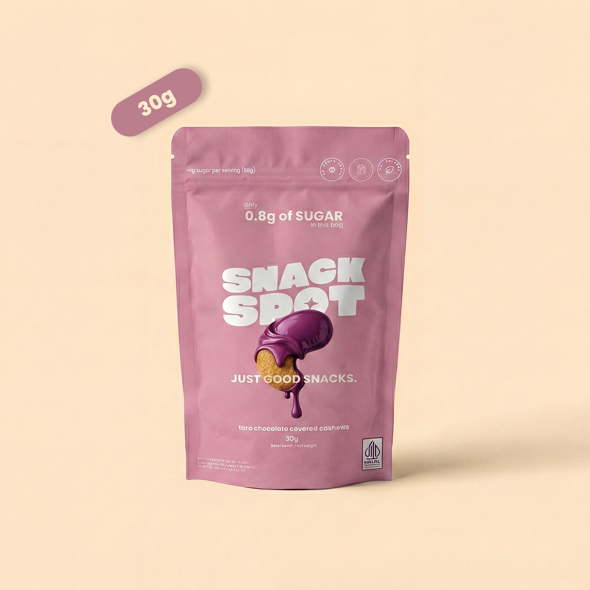 Taro Chocolate covered Cashews - 30g