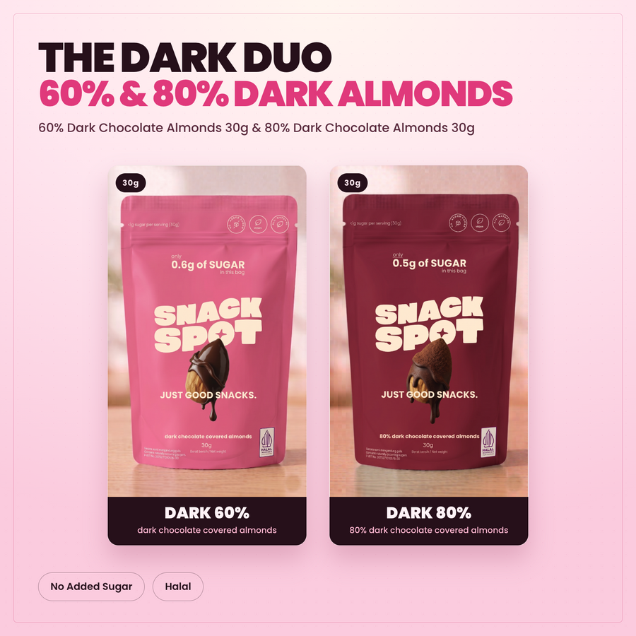 Duo Dark 60% & 80% Almonds Bundle - 30g