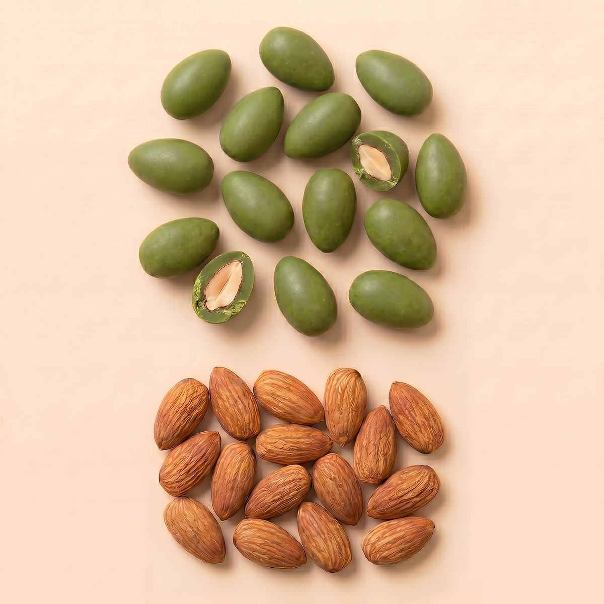 Matcha Chocolate covered Almonds - 30g