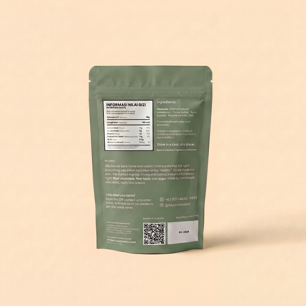 Matcha Chocolate covered Peanuts - 30g